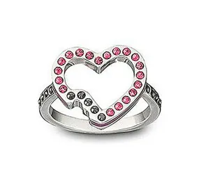 Swarovski HELLO Ring Pink Heart Shape