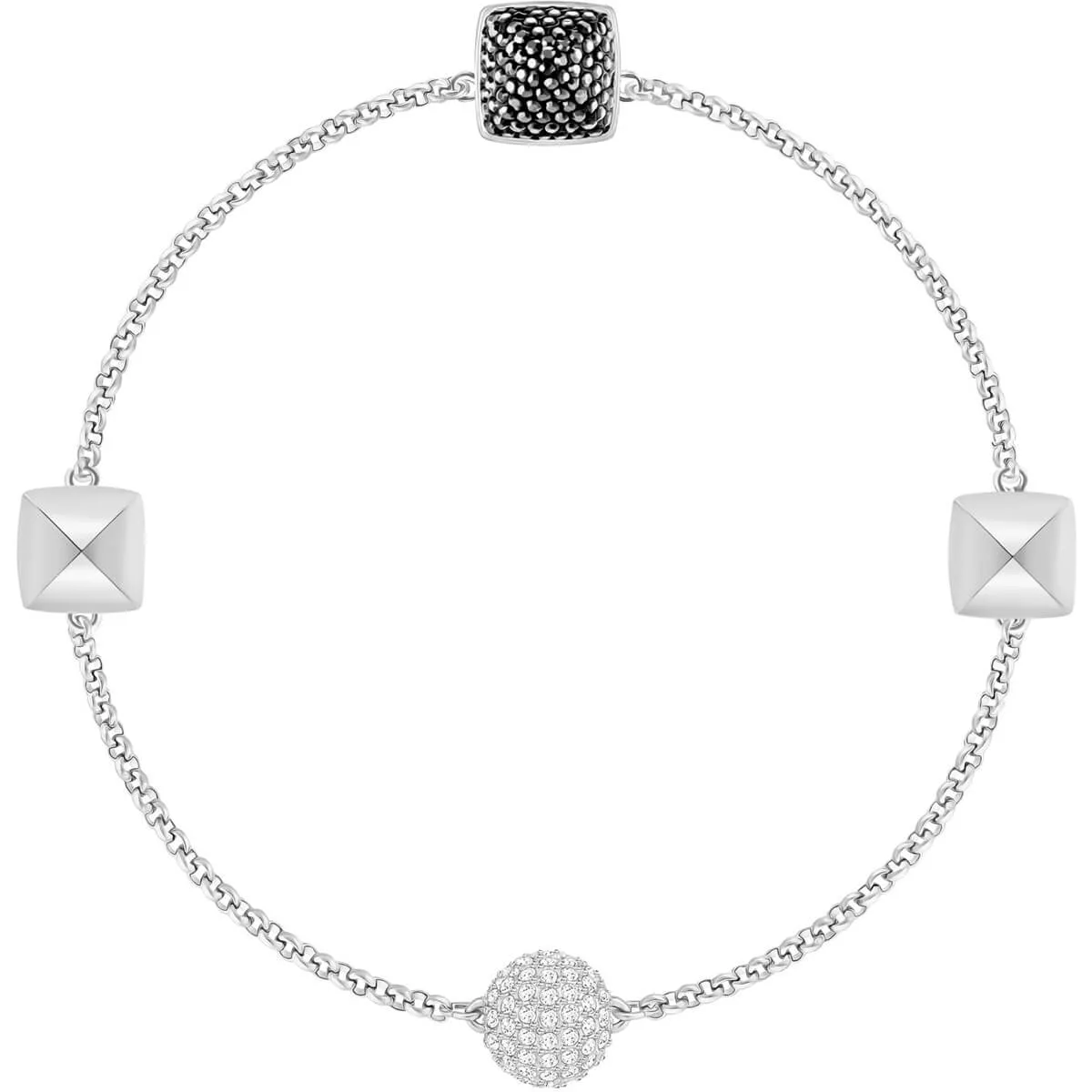 Swarovski Remix Collection SPIKE STRAND, Black, Rhodium -5365762