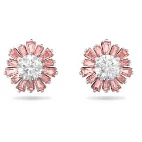 Swarovski Sunshine stud earrings Mixed cuts, Sun, Pink, Rhodium plated -5642962