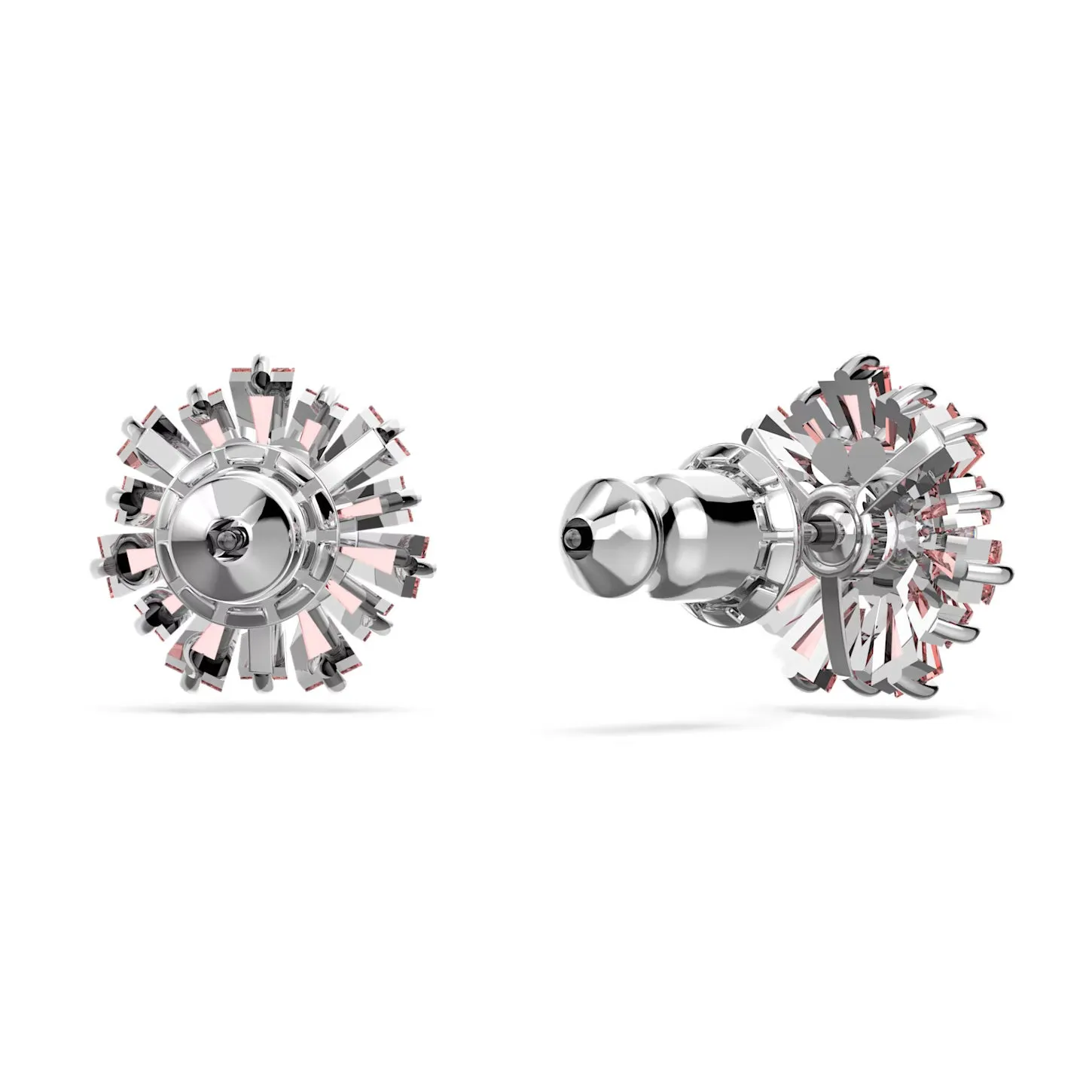 Swarovski Sunshine stud earrings Mixed cuts, Sun, Pink, Rhodium plated -5642962