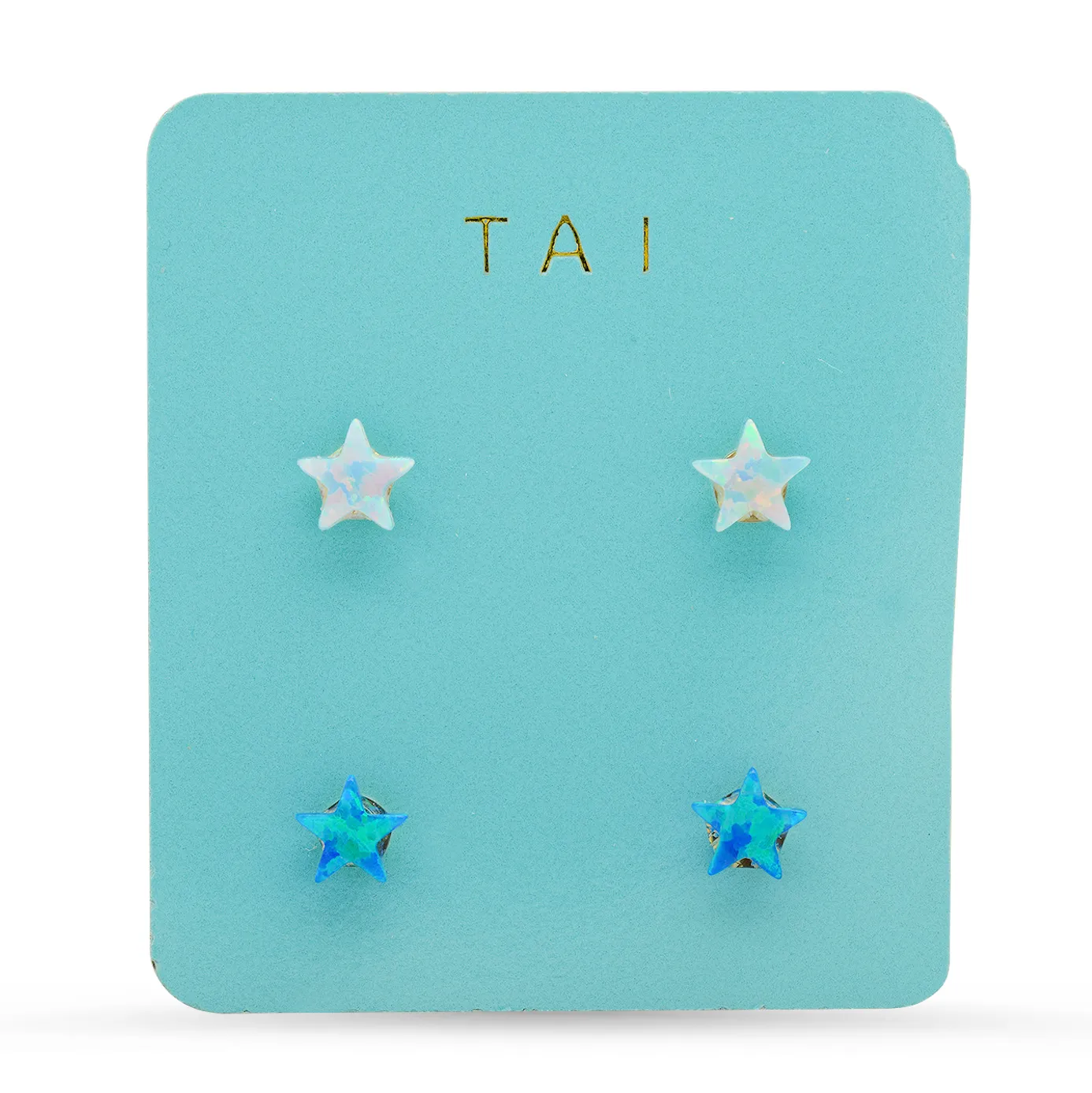 TAI SET OF 2 STAR STUDS - BLUE