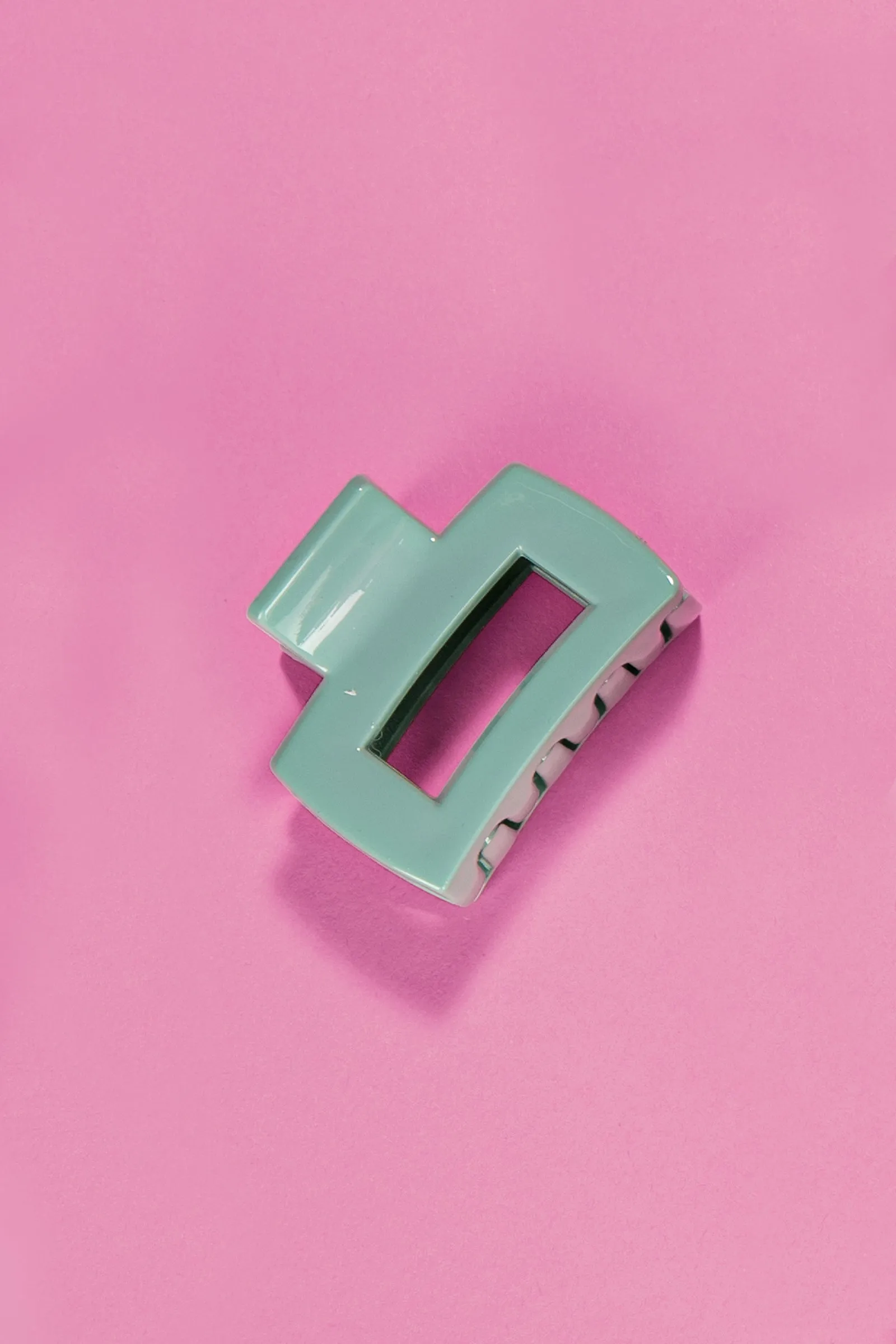 Teal Mini Square Cut Out Hair Clip