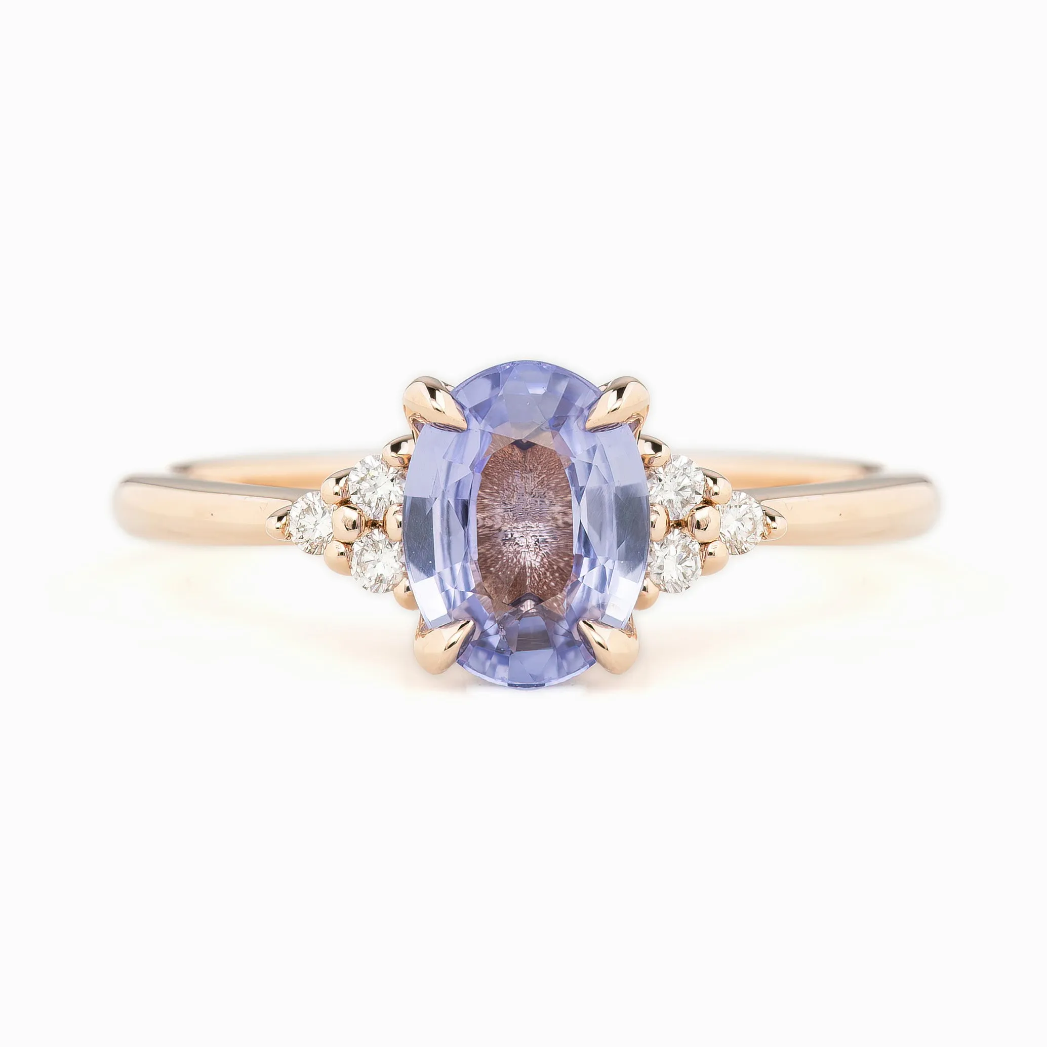 Teresa Ring 1.13ct Blue Unheated Sapphire, 14k Rose Gold (One of a kind)