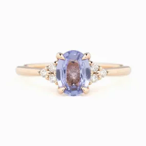 Teresa Ring 1.13ct Blue Unheated Sapphire, 14k Rose Gold (One of a kind)