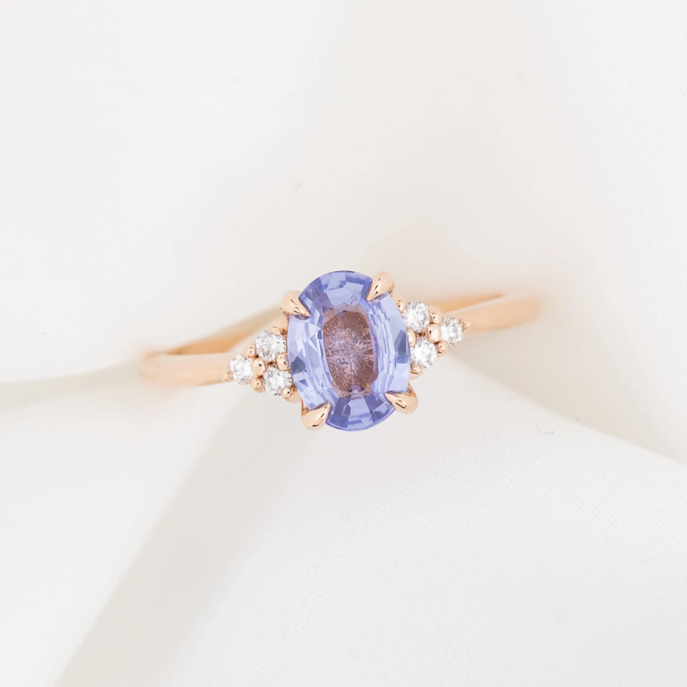 Teresa Ring 1.13ct Blue Unheated Sapphire, 14k Rose Gold (One of a kind)