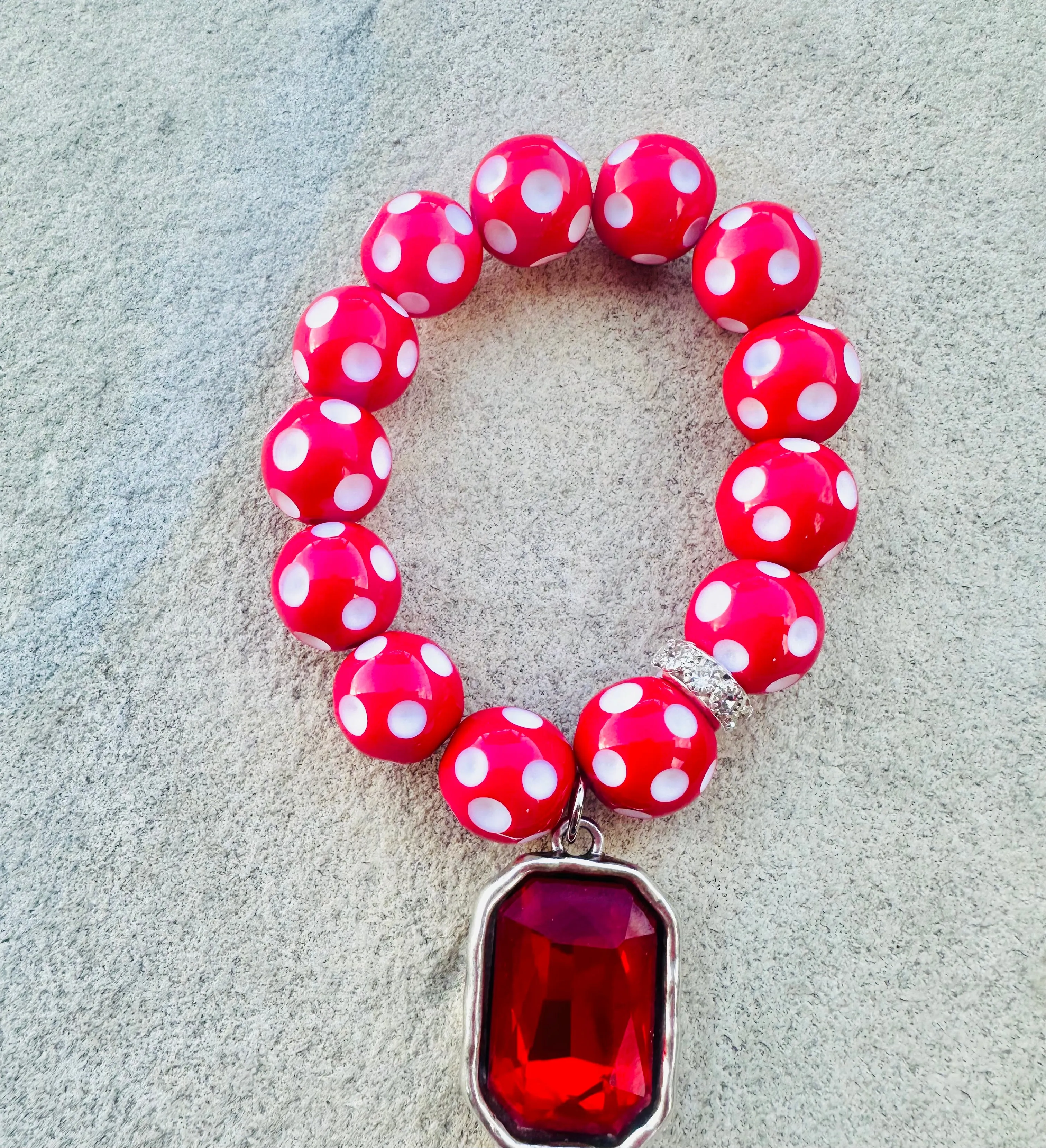 The Red Dot Stretch Bracelet