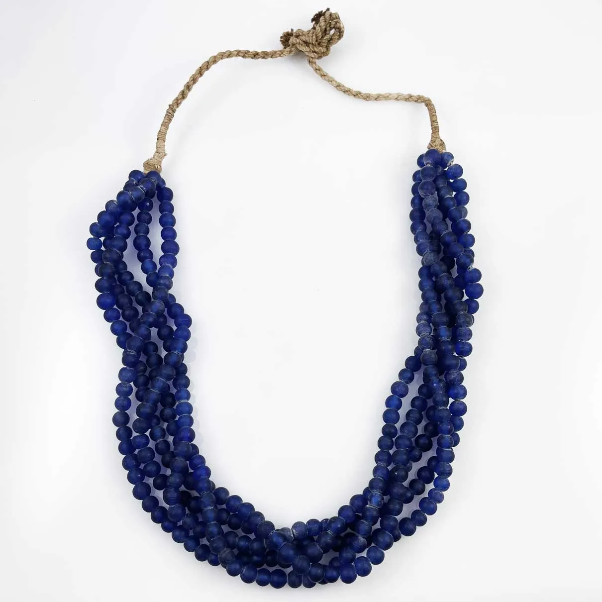 Tibetan Blue Glass Antique Bead Necklace