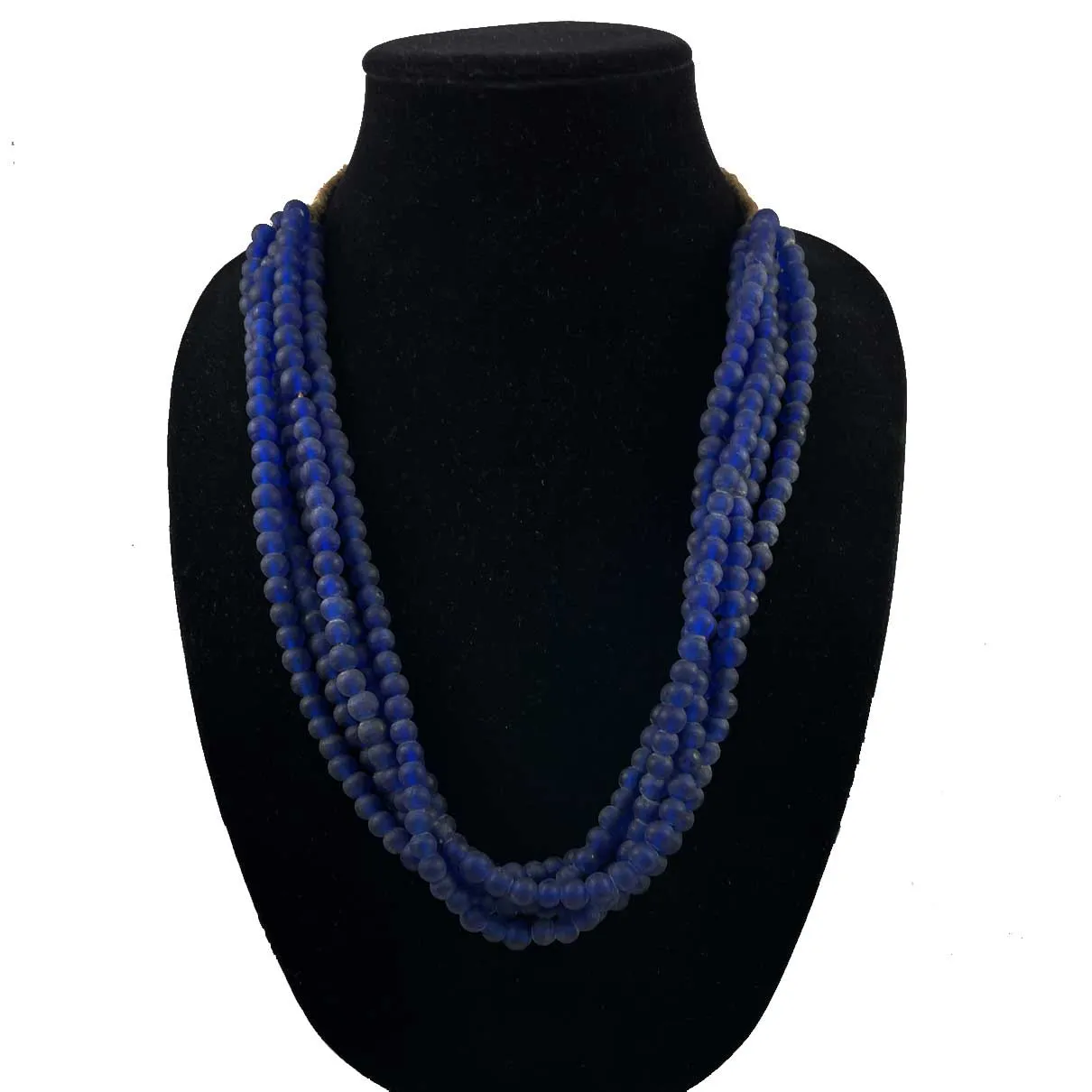 Tibetan Blue Glass Antique Bead Necklace