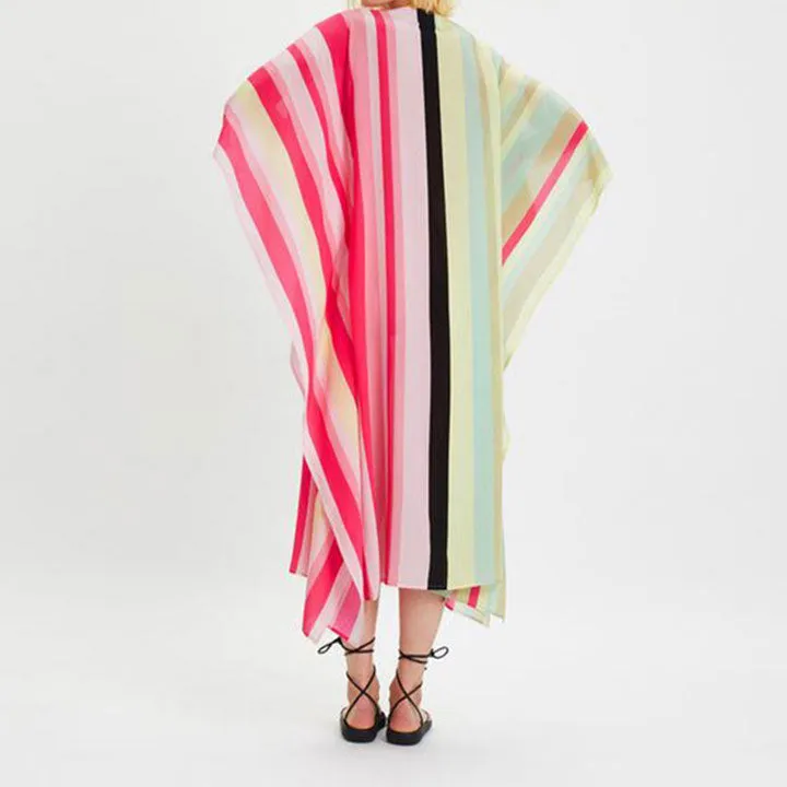 Timeless Glamour Geometric Stripes Silk Womens Kaftan KAF0040