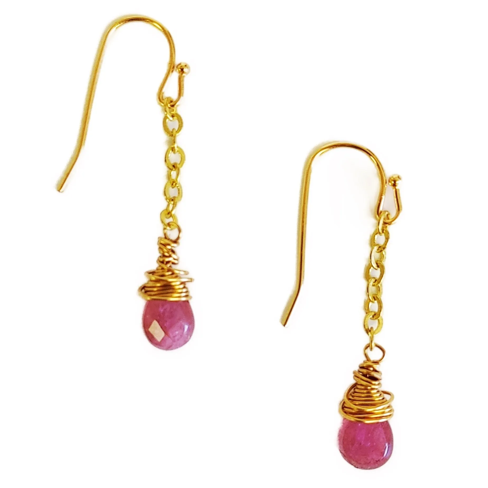 Tiny Tourmaline Drop Earrings