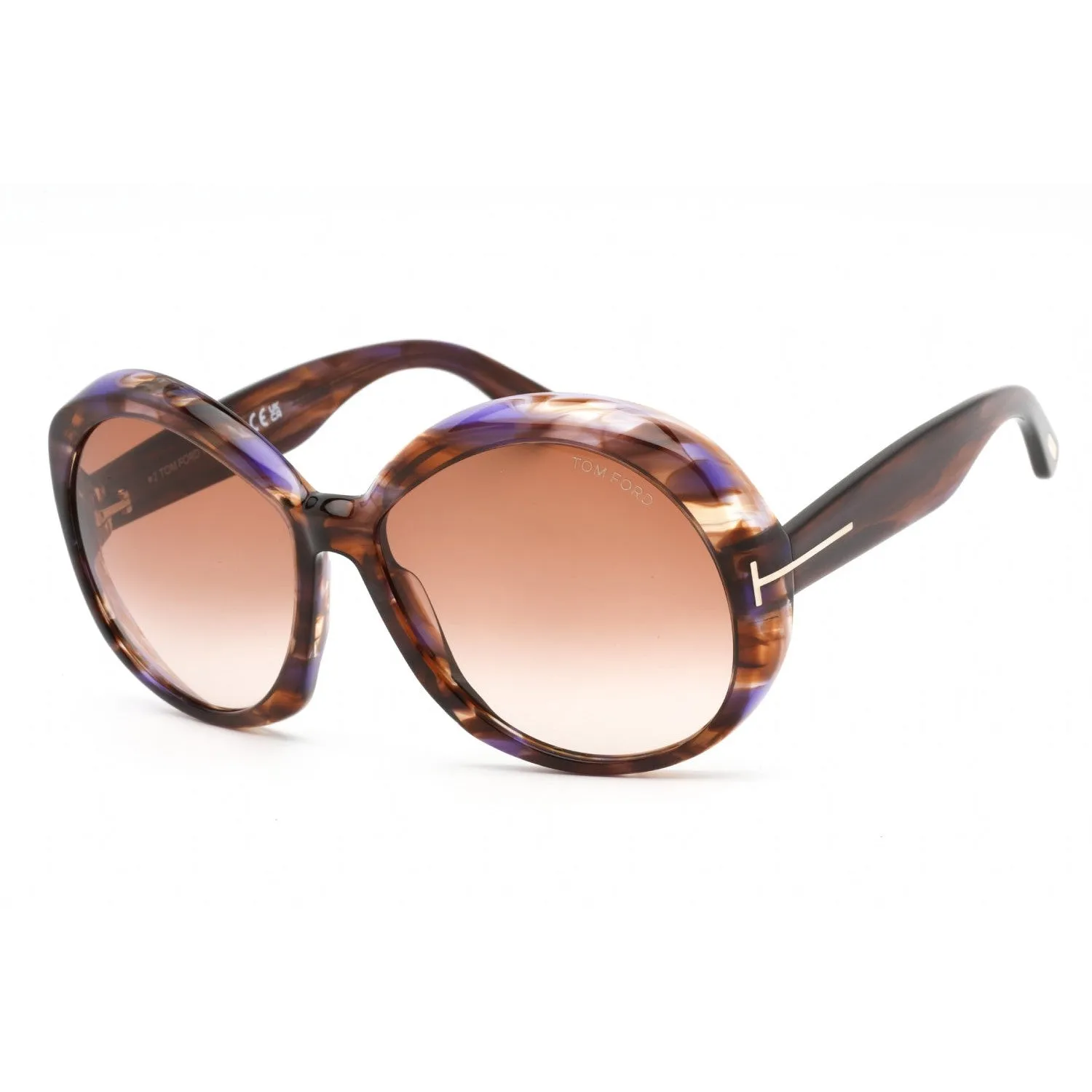 Tom Ford FT1010 Annabelle Sunglasses Colored Havana / Gradient Brown Women's