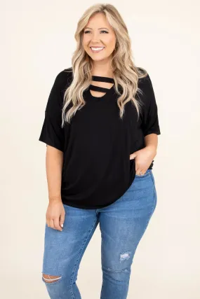 Totally Agreeable Top, Black