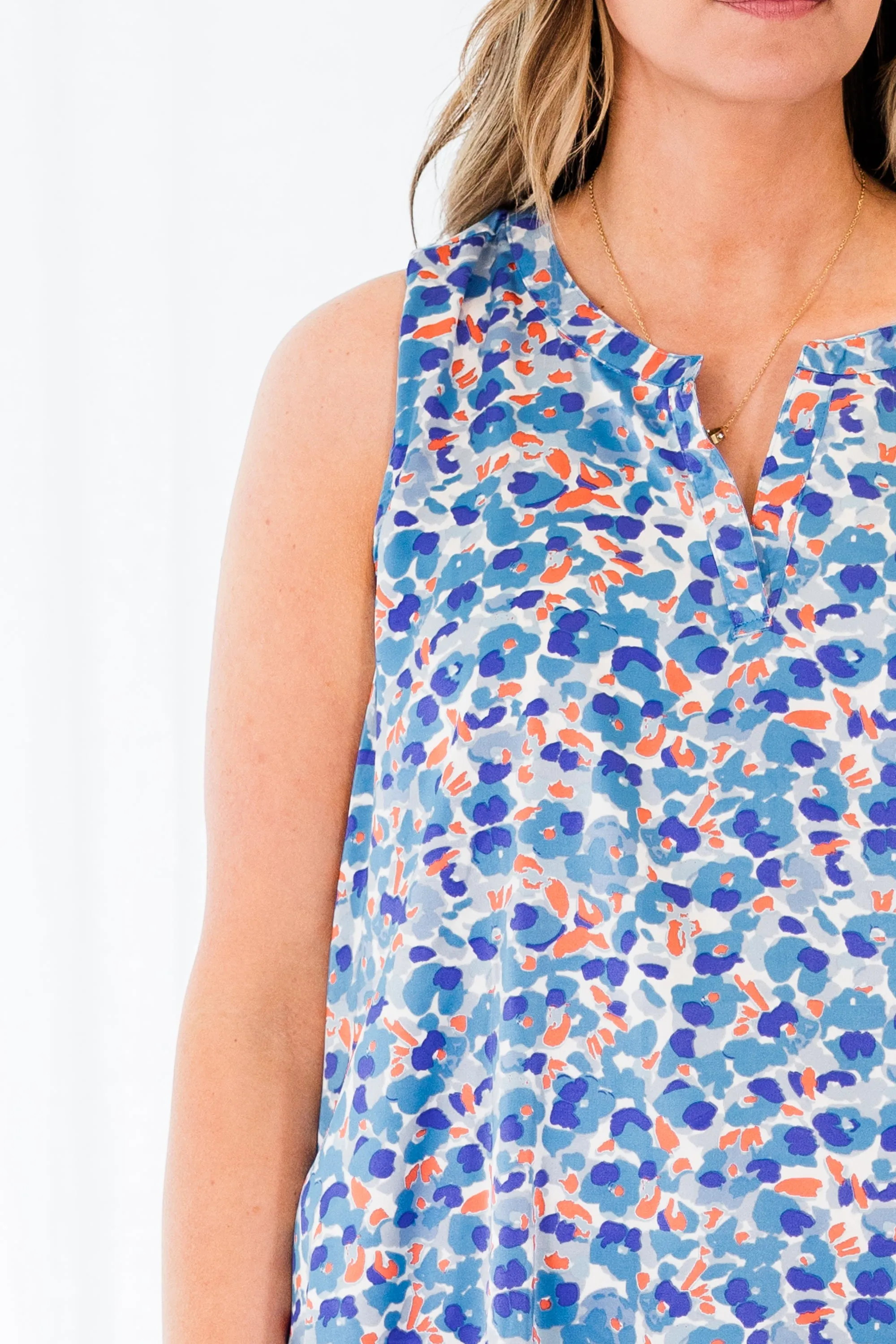 Tropical Dreamin' Tank, Light Blue