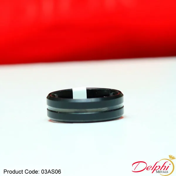 Tungsten Black Wedding Band - 03AS06