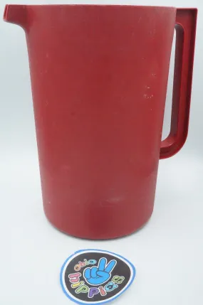 Tupperware Mid-Century Red Tall Pitcher - ohiohippiessmokeshop.com