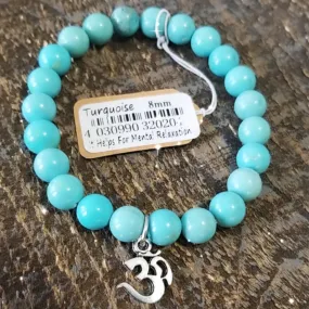 Turquoise Gemstone Stretch Bracelet