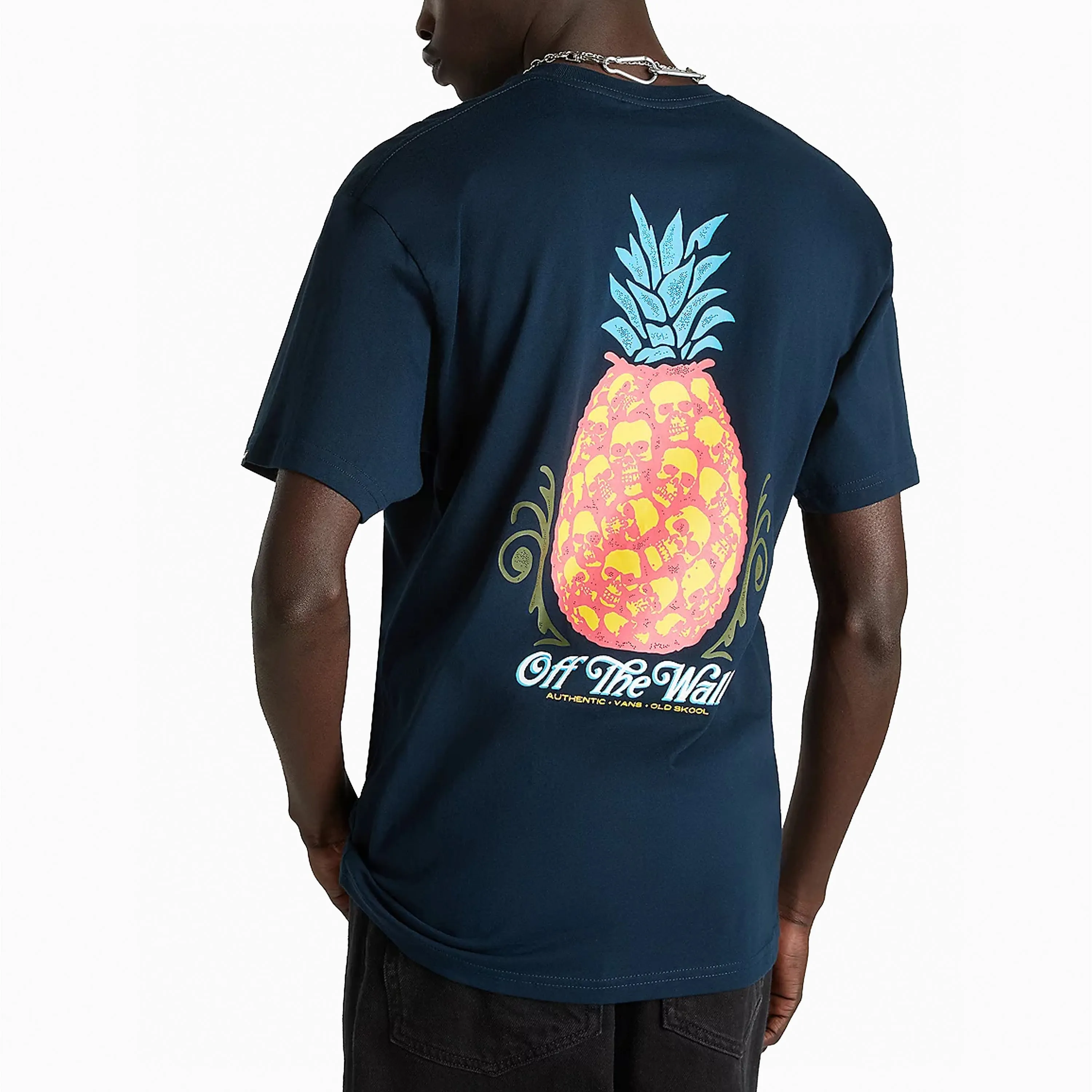 VANS PINEAPPLE SKULL T-SHIRT DARK NAVY - VN000G5HNVY1