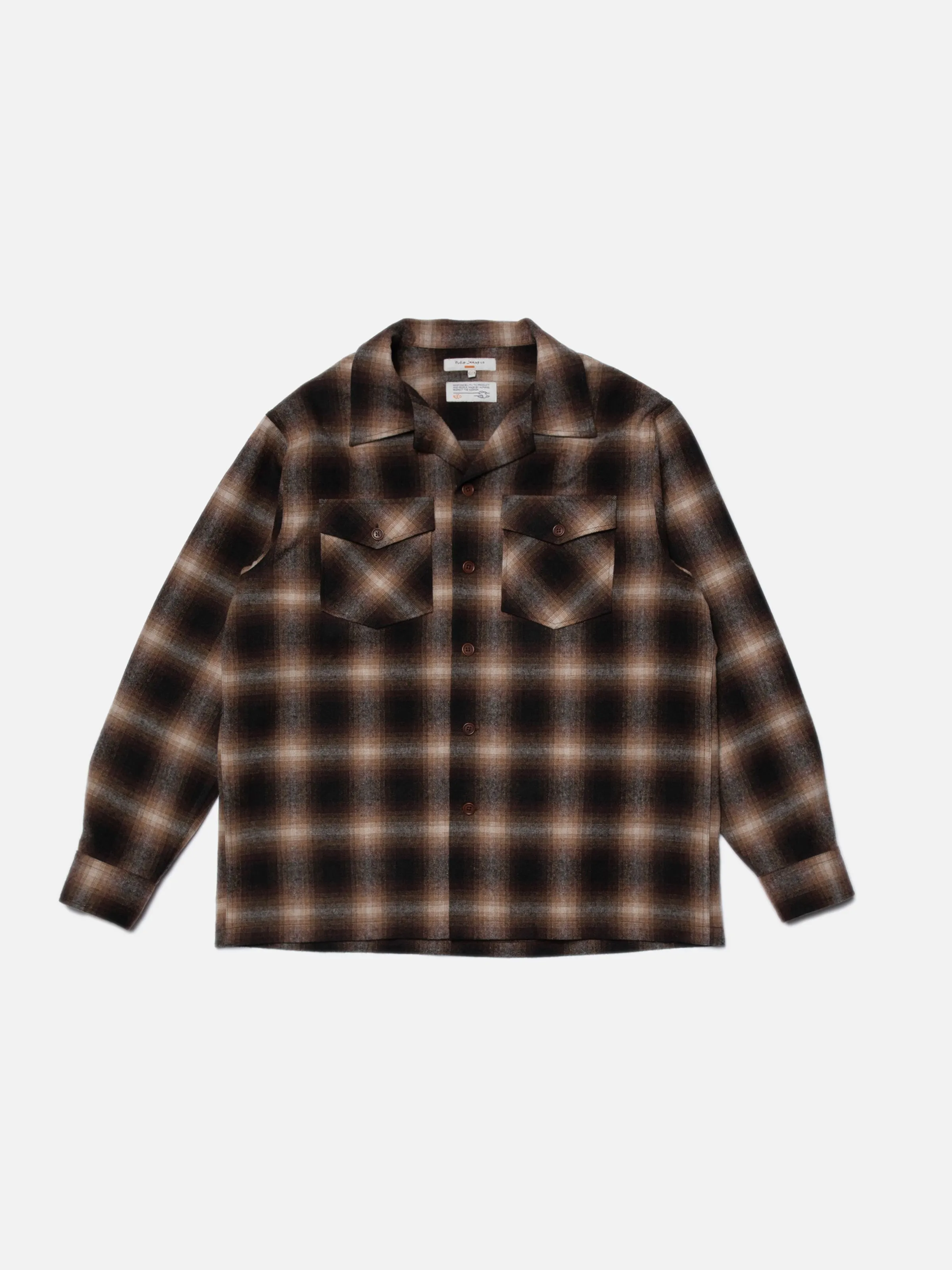 Vincent Shadow Check Shirt Brown/Beige