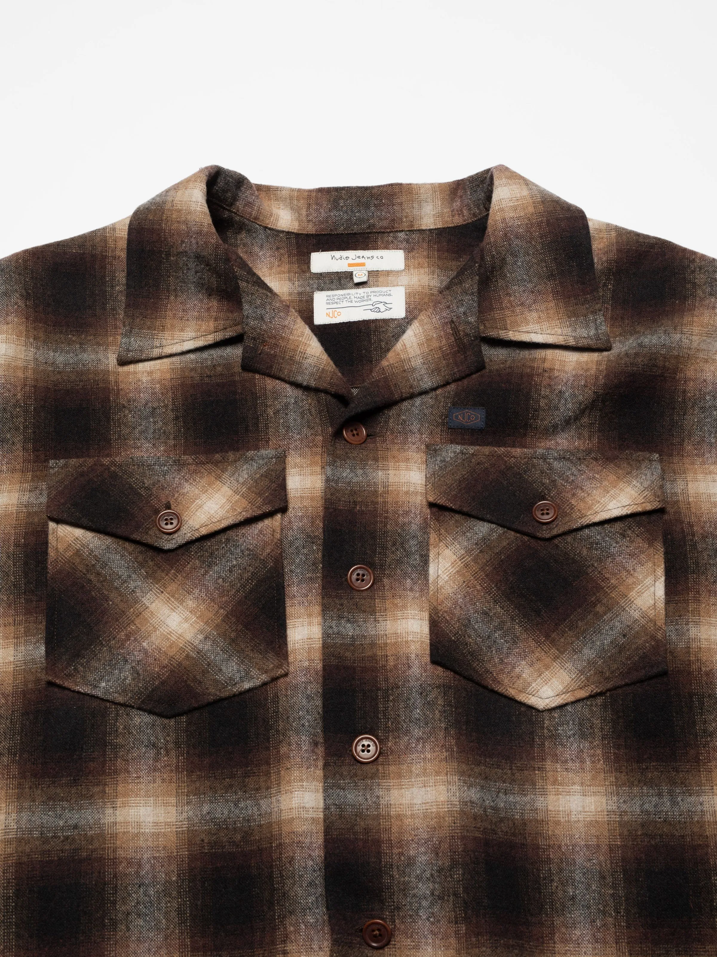 Vincent Shadow Check Shirt Brown/Beige