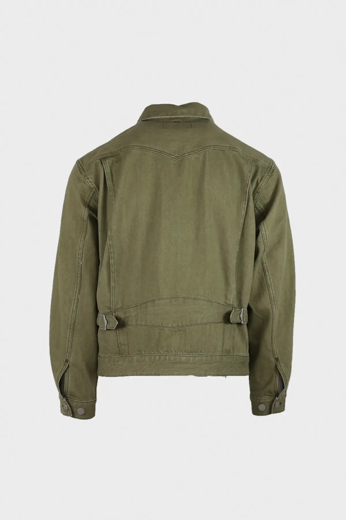 Western Trucker Jacket - Olive Denim