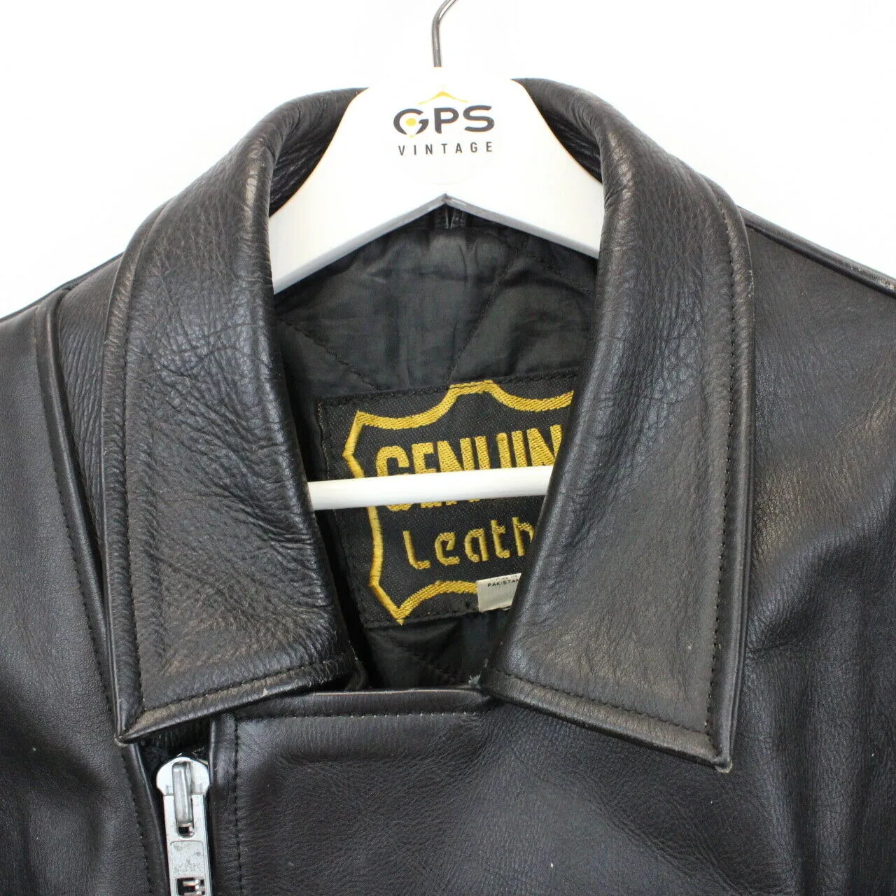 Womens 90s Leather Western Jacket Black | XL