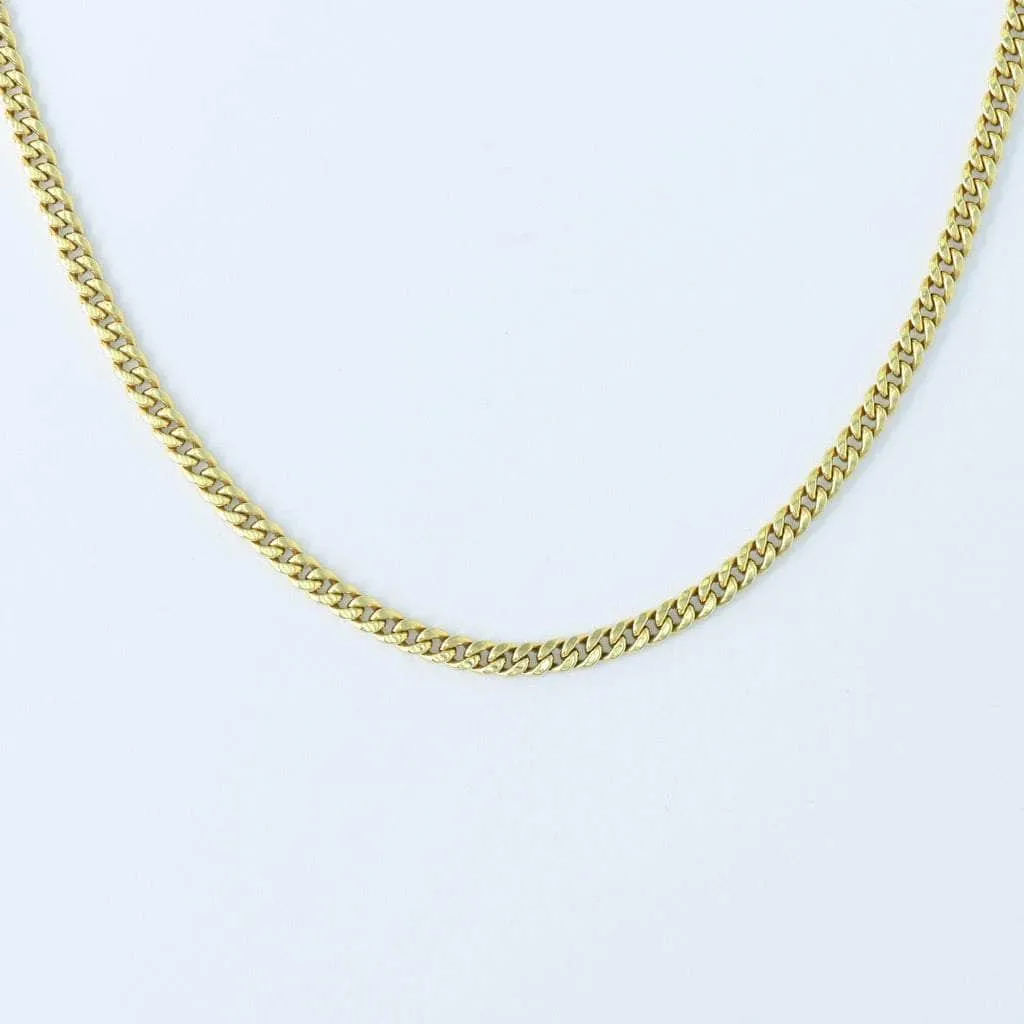 Womens Cuban Link Chain 3mm