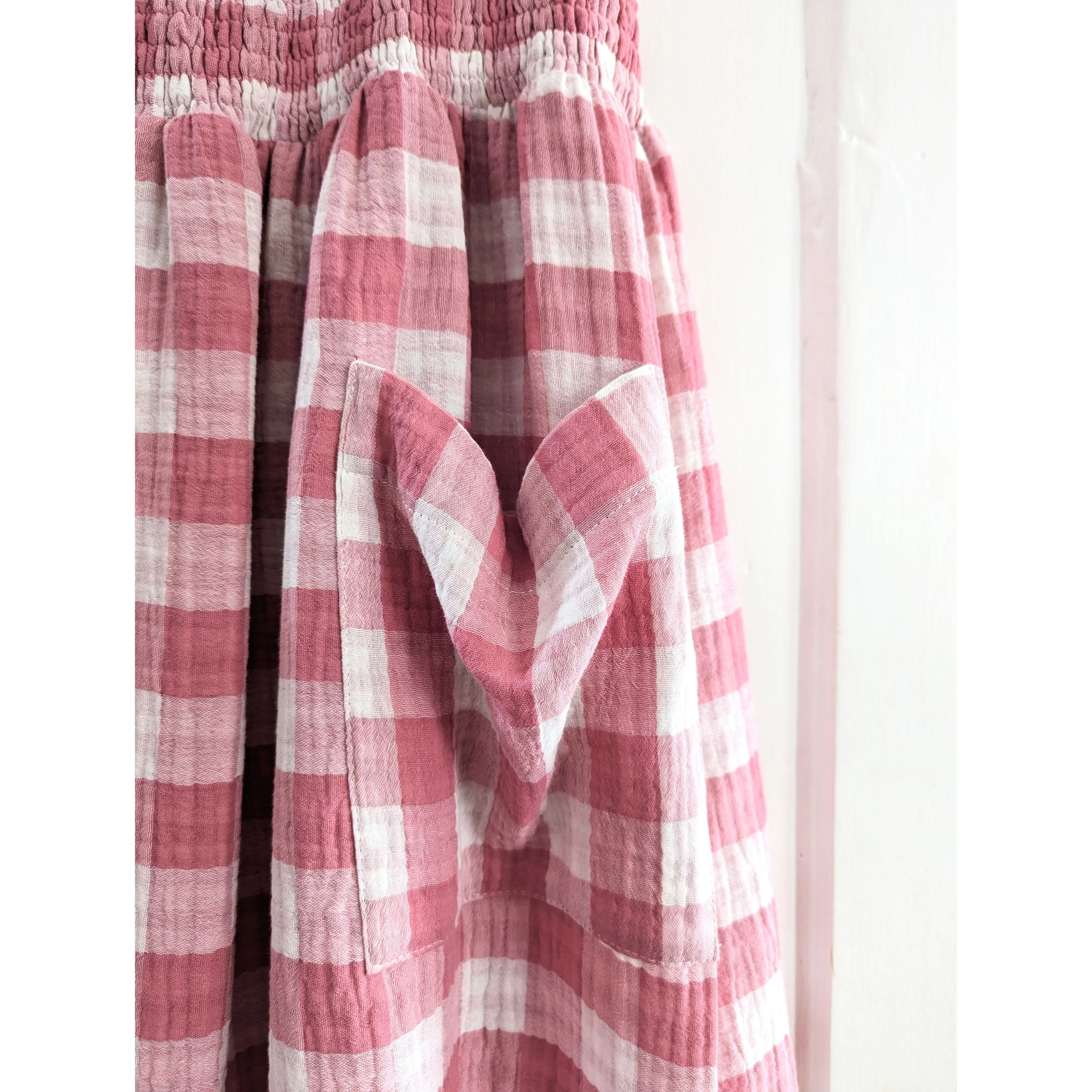 Wren Skirt Pink Check