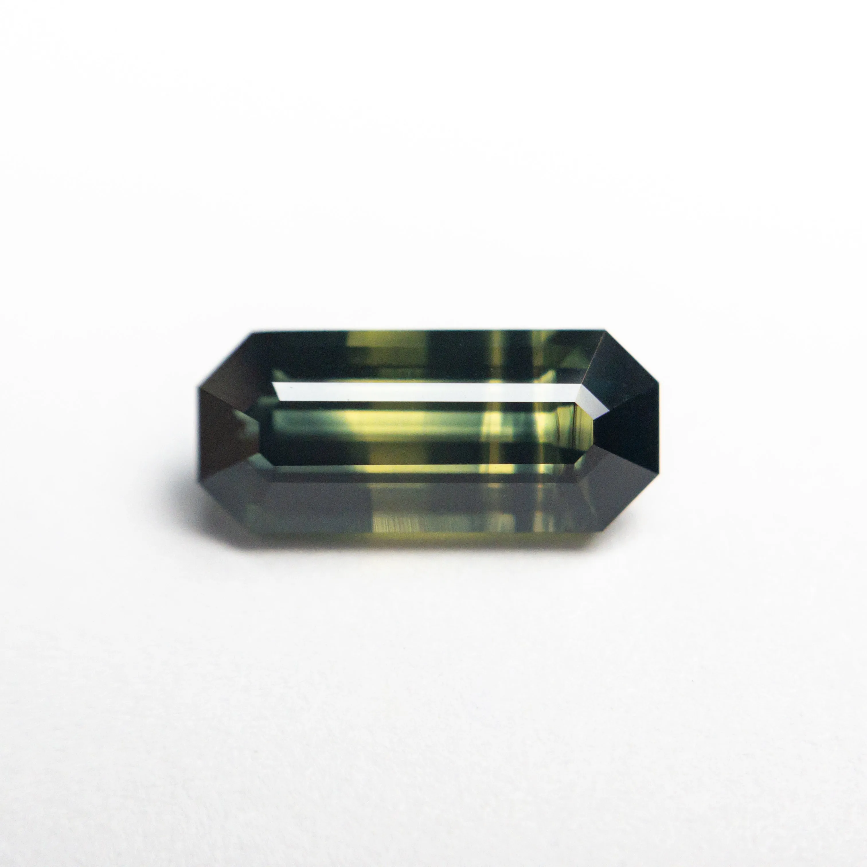 Yellow-Green Step Cut Sapphire - 1.90ct Cut Corner Rectangle