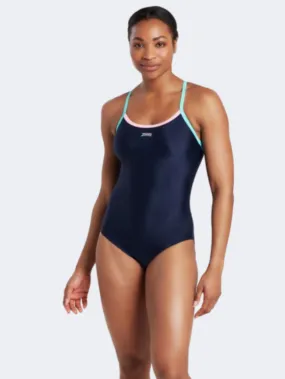 Zoggs Cannon Strikeback Women Swim Monokini Navy/Pink